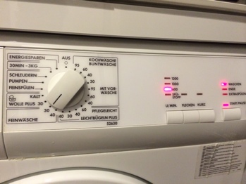 ドイツの洗濯機と乾燥機