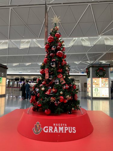 中部国際空港の名古屋グランパスツリー